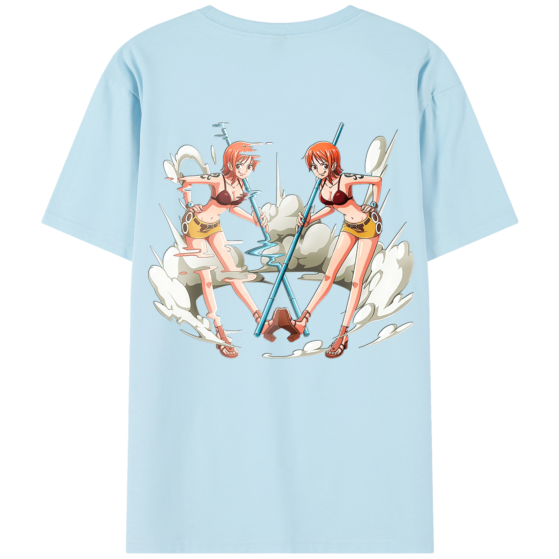 ワンピース ナミ ONE PIECE Nami 綿100％半袖Tシャツ（背面プリント）